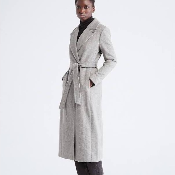Ann Taylor Jackets & Blazers - Ann Taylor double breasted gray wrap coat